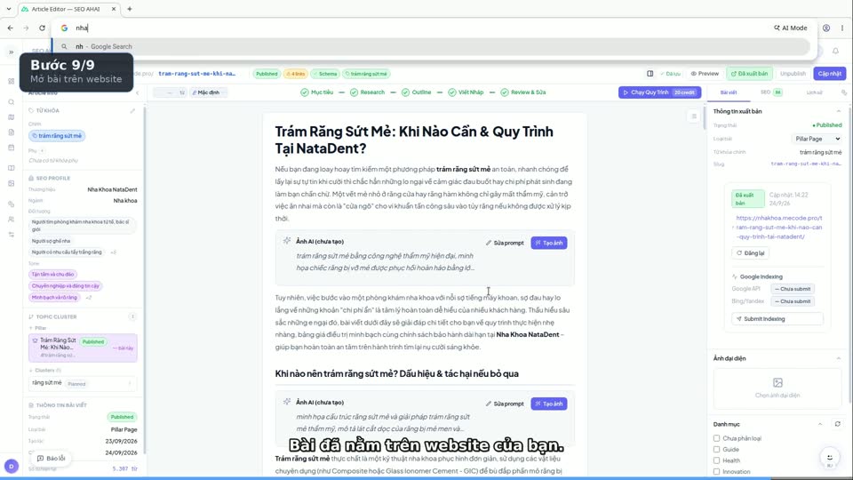 Màn hình trong video: Nối WordPress & đăng bài